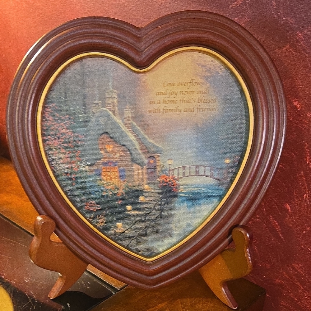 The Bradford Exchange Thomas Kinkade's "Family And Friends" 2011 Heart Framed